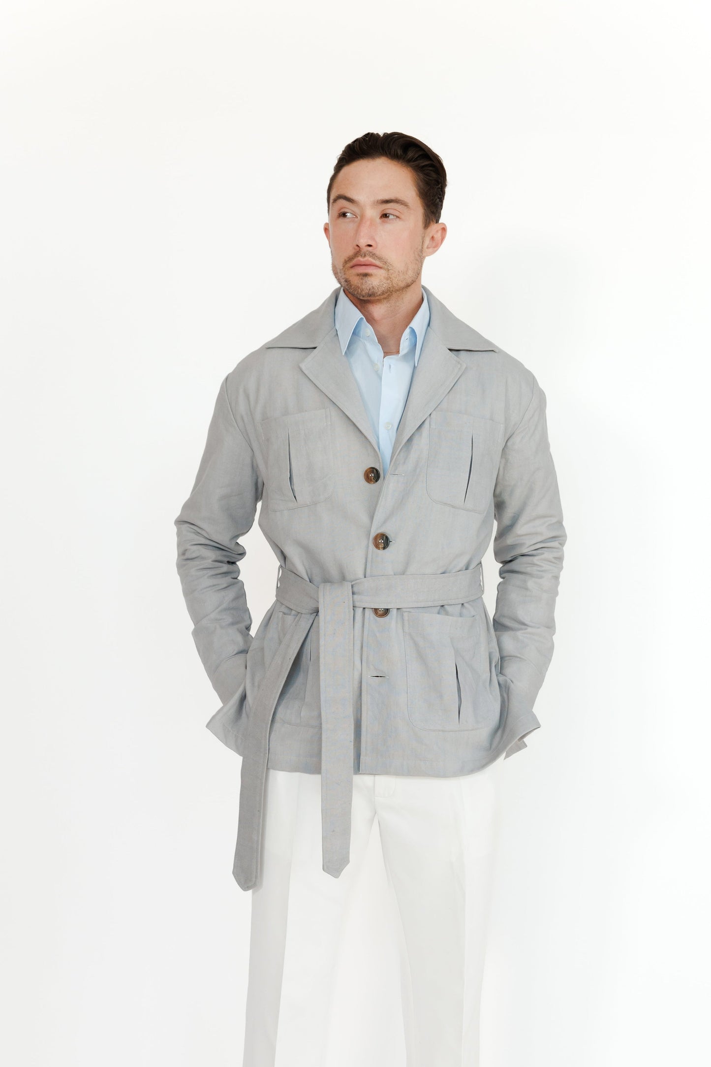 Stone Cloud Grey Safari Jacket